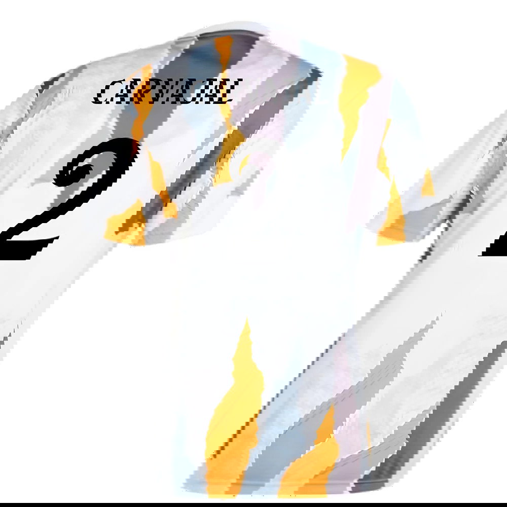 2024-2025 Real Madrid Pre-Match Shirt (White/Crew Orange) (Carvajal 2)