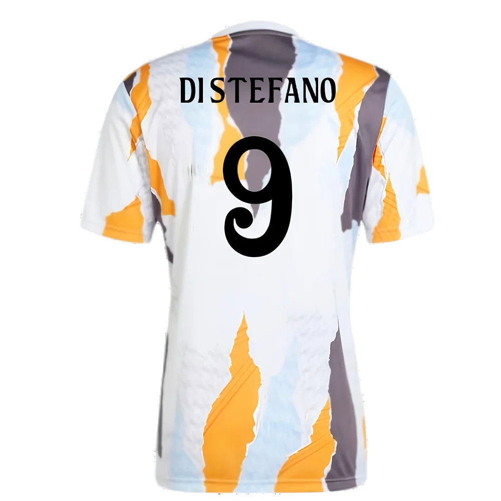 2024-2025 Real Madrid Pre-Match Shirt (White/Crew Orange) (Di Stefano 9)