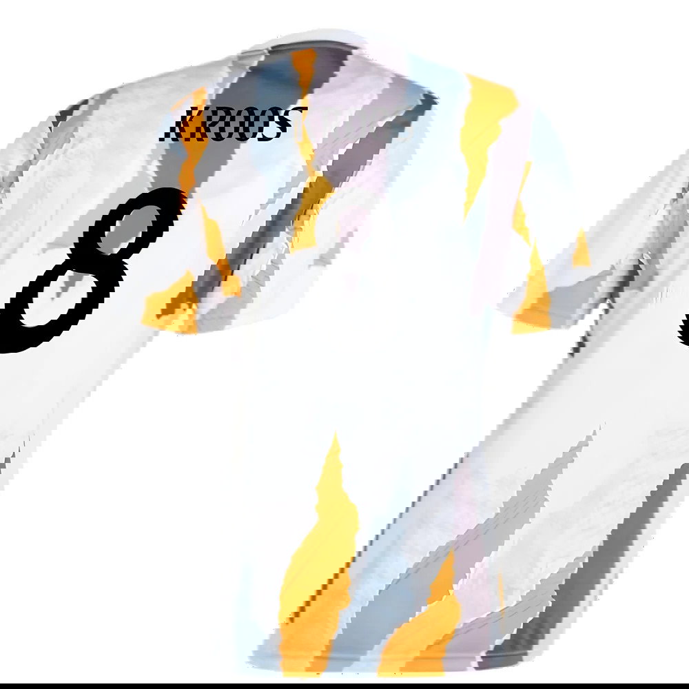 2024-2025 Real Madrid Pre-Match Shirt (White/Crew Orange) (Kroos 8)