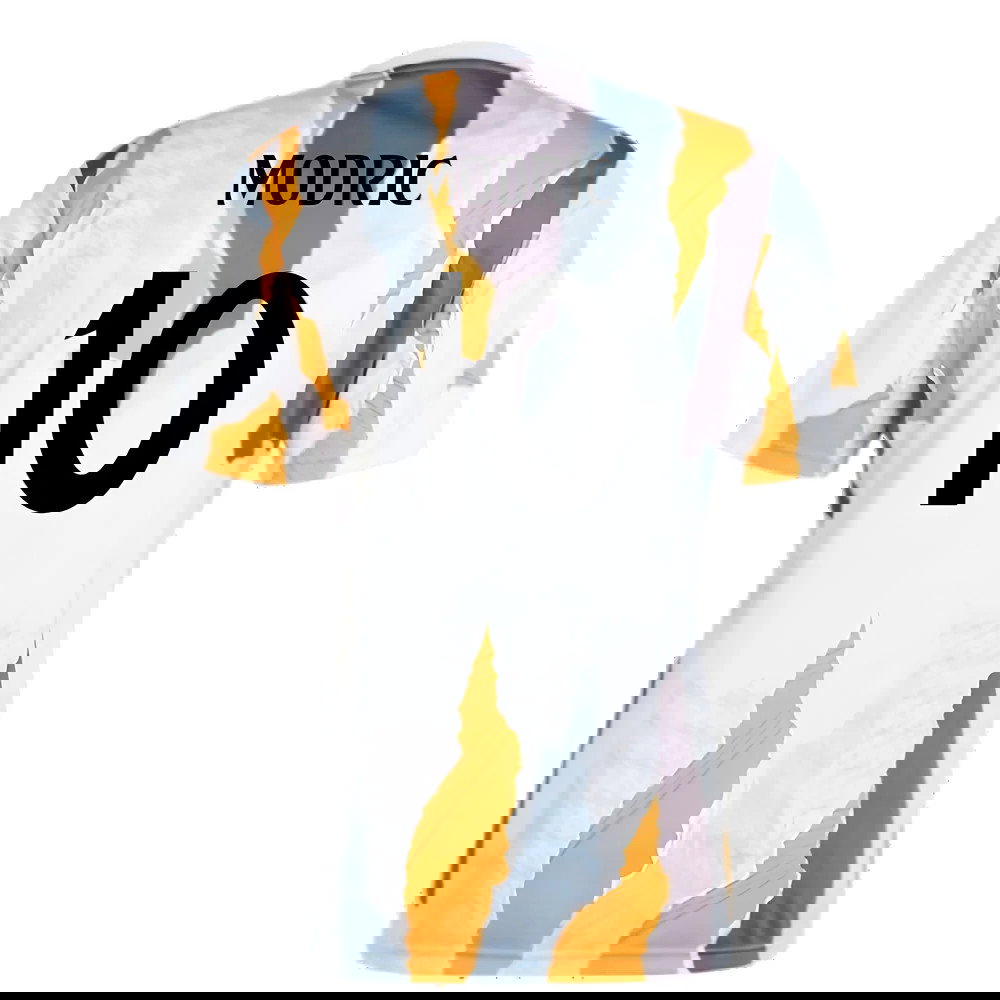 2024-2025 Real Madrid Pre-Match Shirt (White/Crew Orange) (Modric 10)