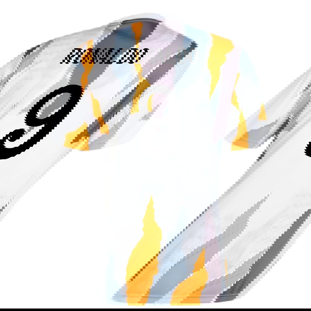 2024-2025 Real Madrid Pre-Match Shirt (White/Crew Orange) (Ronaldo 9)