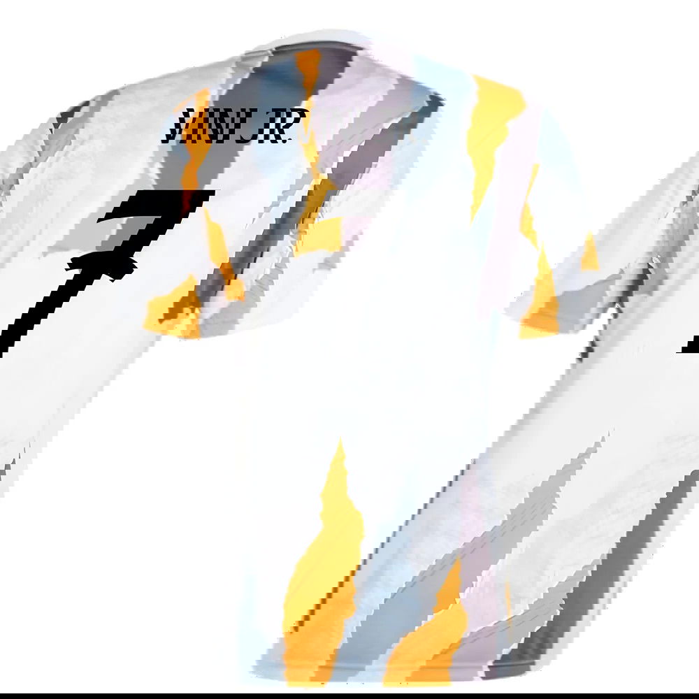 2024-2025 Real Madrid Pre-Match Shirt (White/Crew Orange) (Vini Jr. 7)