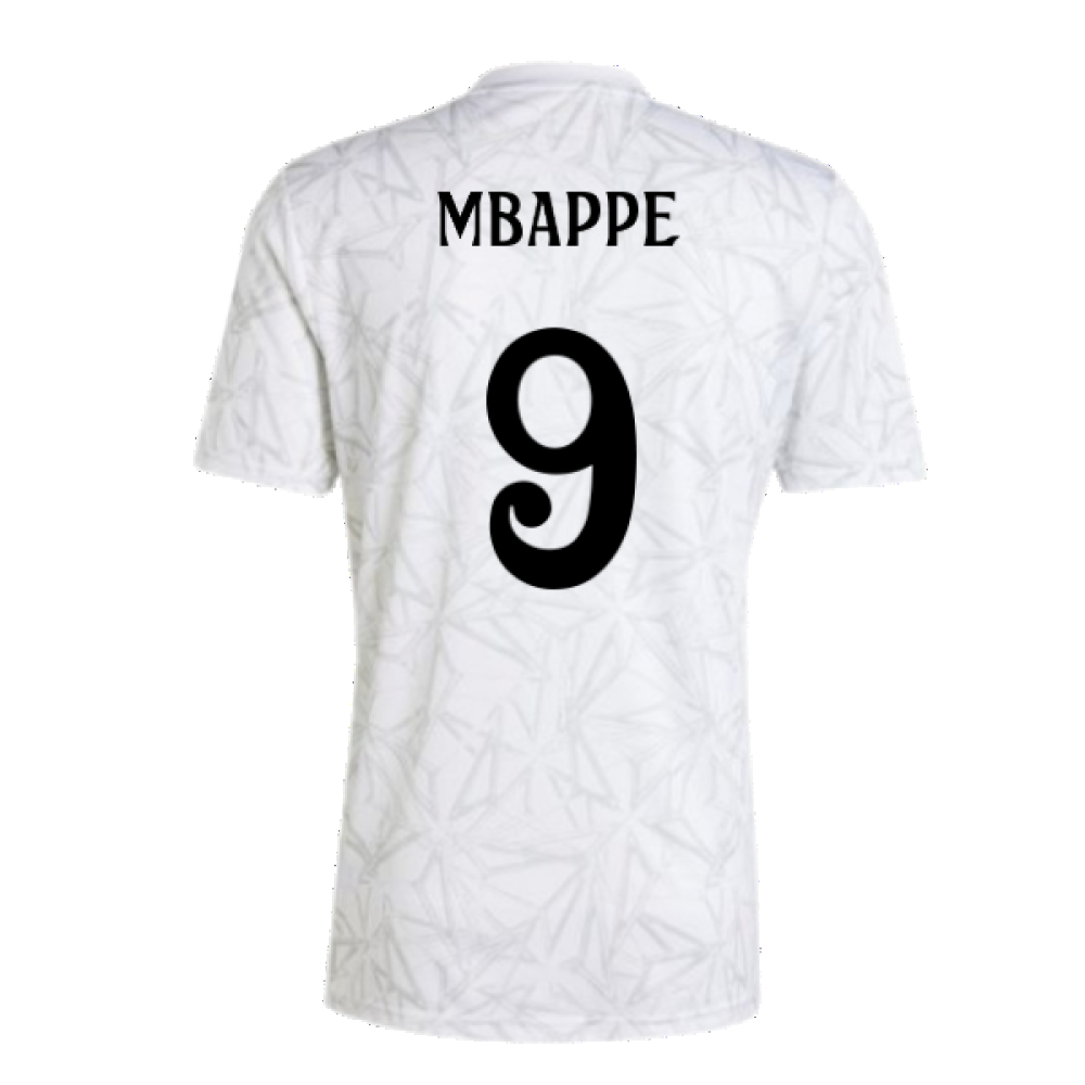 2024-2025 Real Madrid Pre-Match Shirt (White) (Mbappe 9)