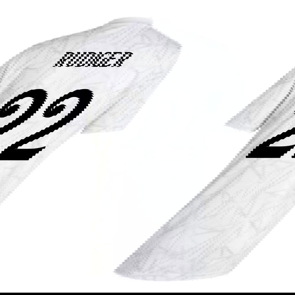 2024-2025 Real Madrid Pre-Match Shirt (White) (Rudiger 22)