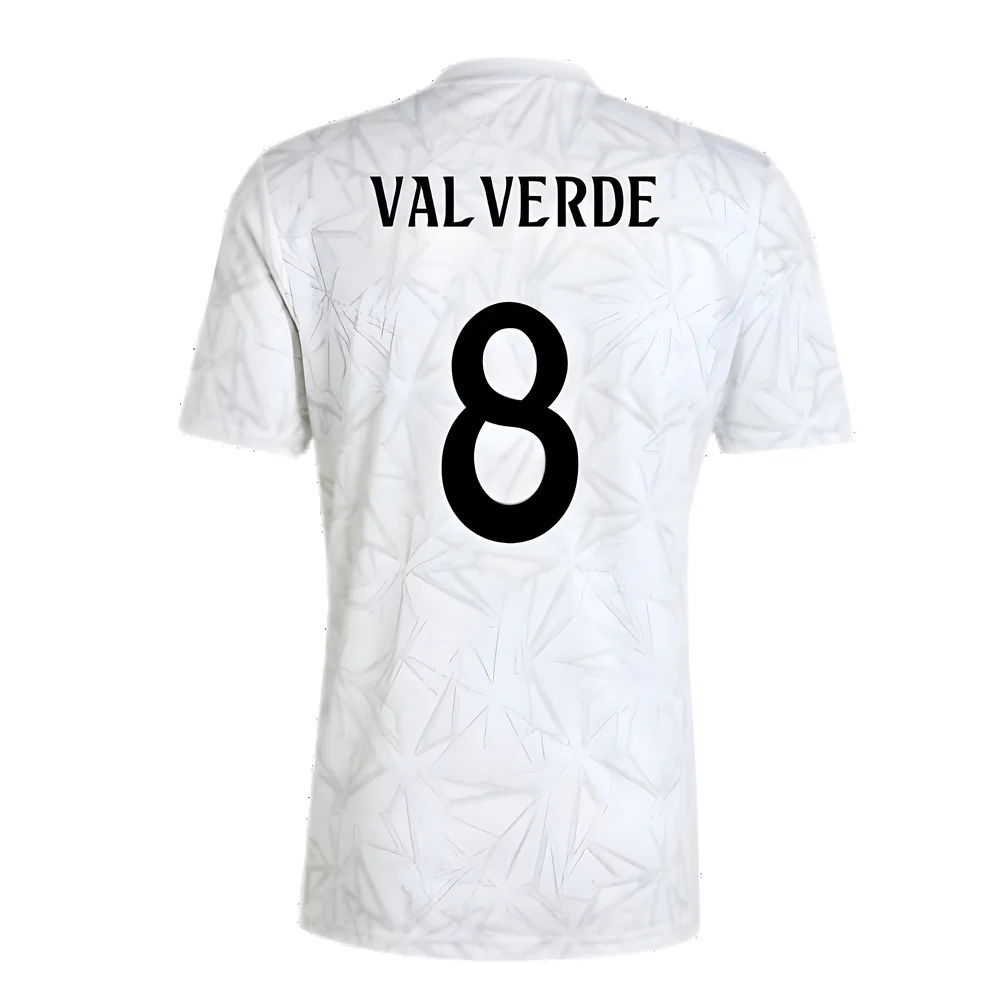 2024-2025 Real Madrid Pre-Match Shirt (White) (Valverde 8)