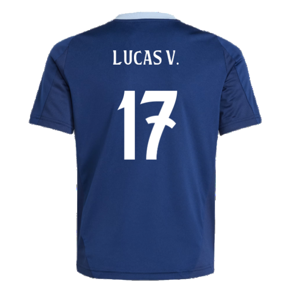 2024-2025 Real Madrid Training Jersey (Navy) - Kids (Lucas V. 17)