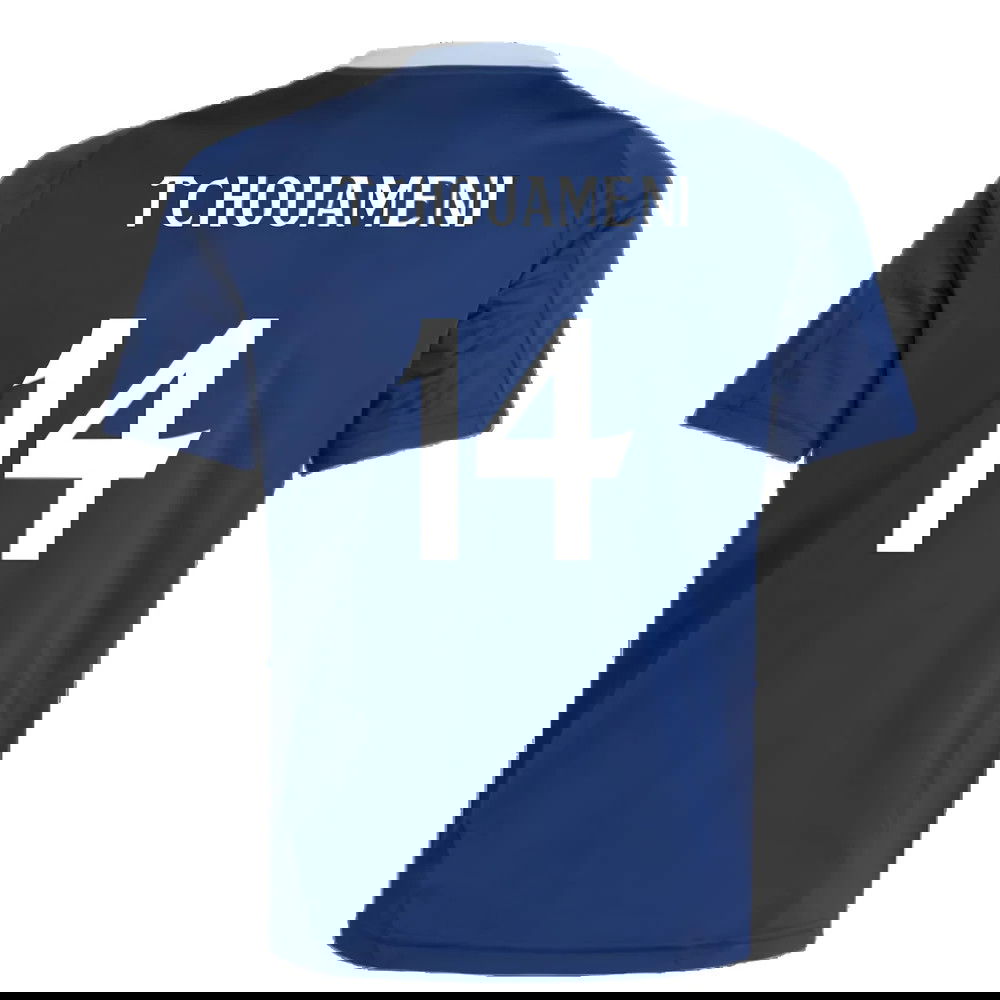 2024-2025 Real Madrid Training Jersey (Navy) - Kids (Tchouameni 14)