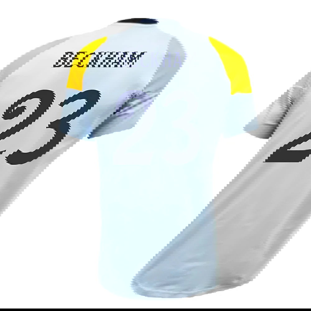 2024-2025 Real Madrid Training Tee (Glow Blue) (Beckham 23)