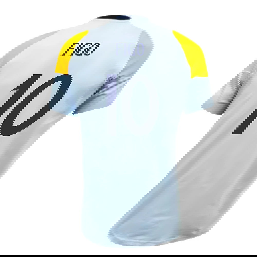 2024-2025 Real Madrid Training Tee (Glow Blue) (Figo 10)