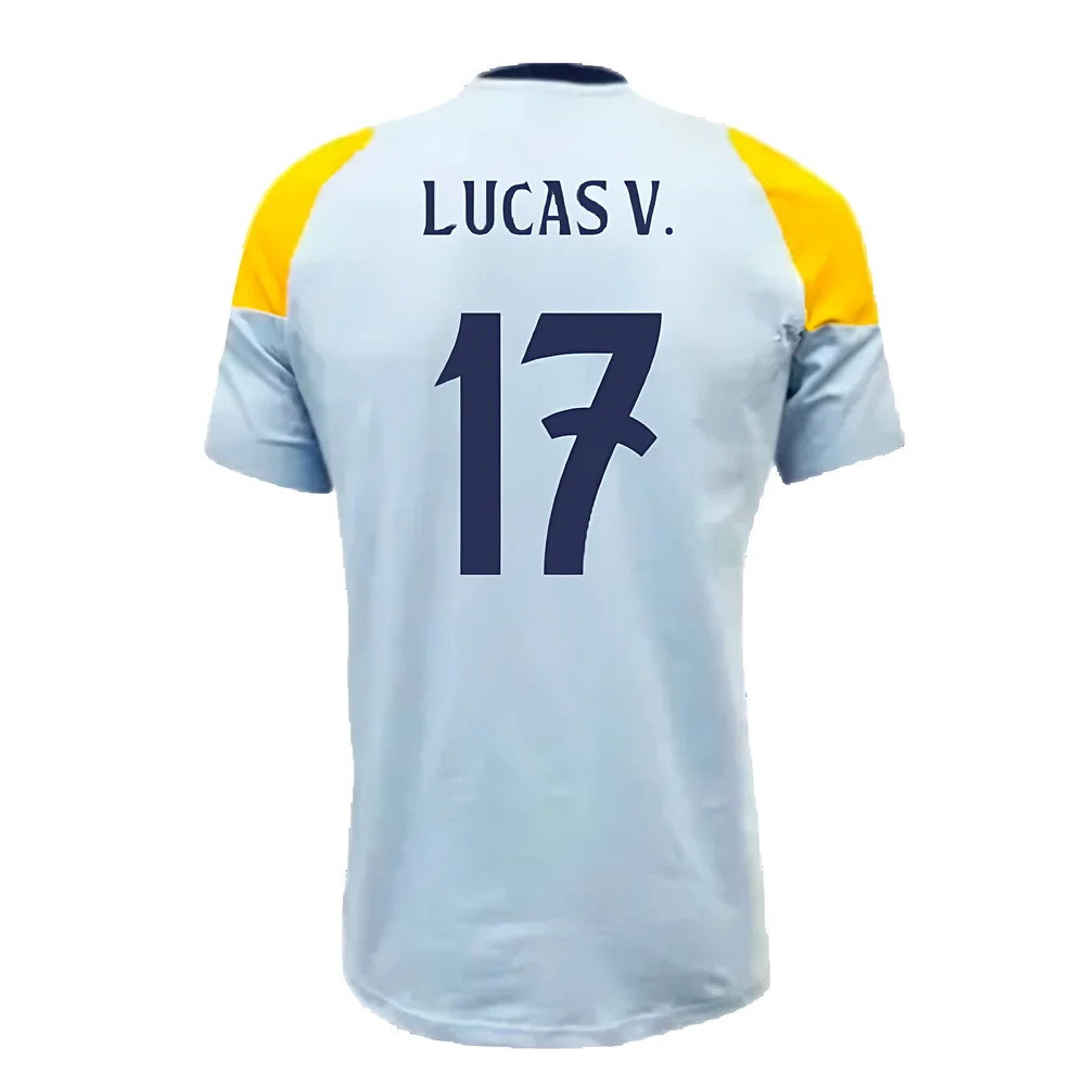 2024-2025 Real Madrid Training Tee (Glow Blue) (Lucas V. 17)