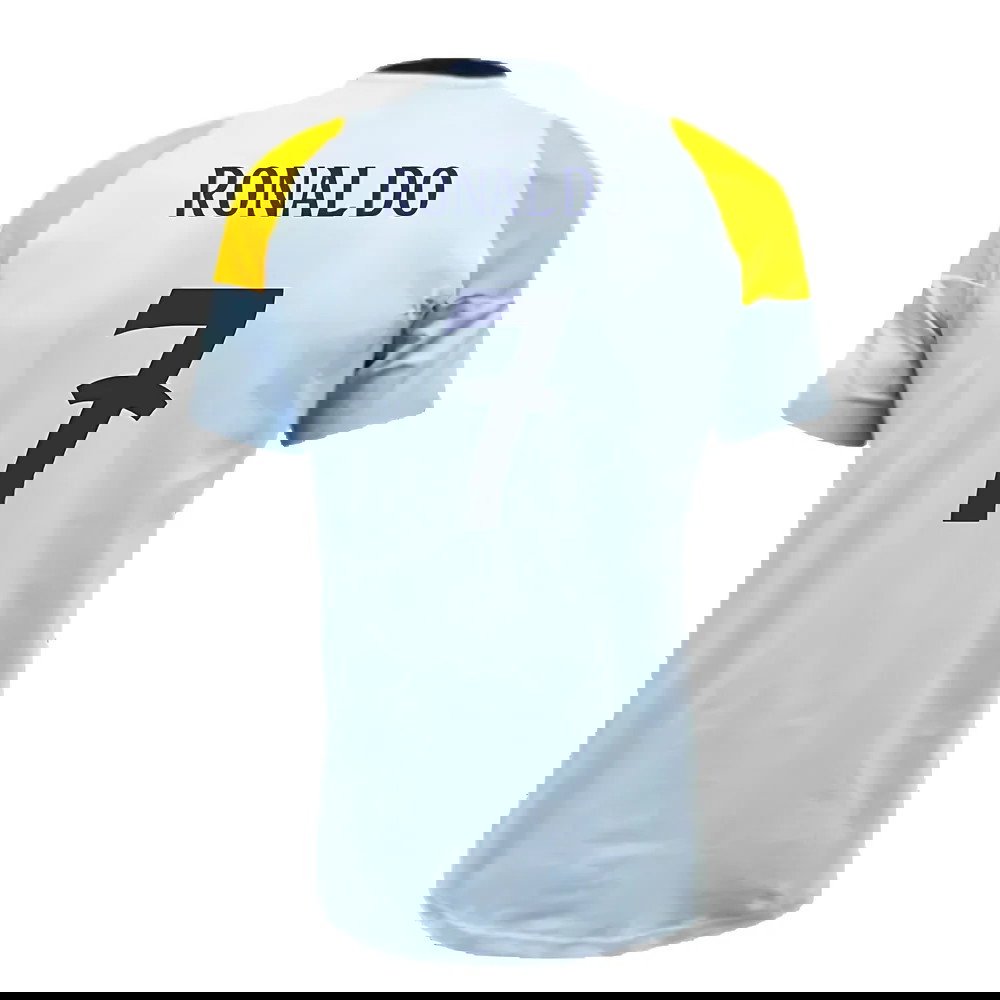 2024-2025 Real Madrid Training Tee (Glow Blue) (Ronaldo 7)