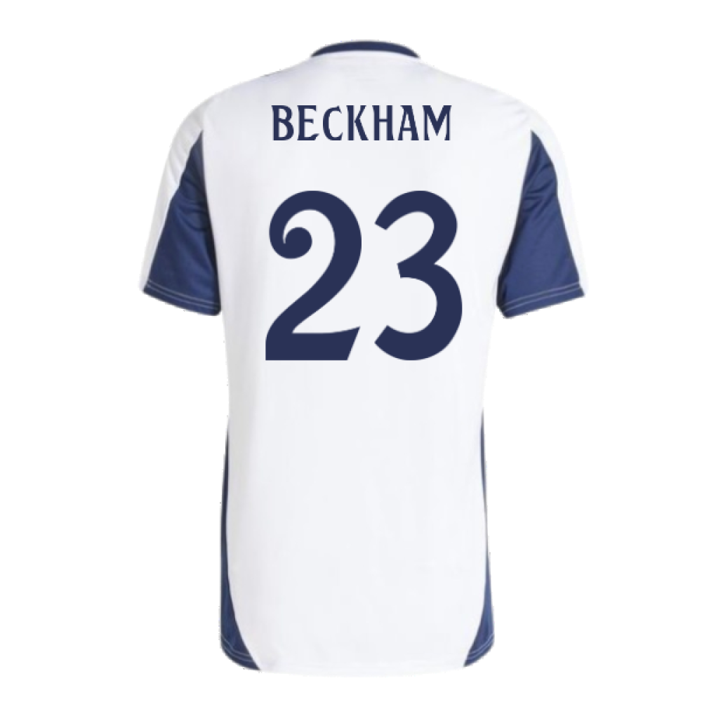 2024-2025 Real Madrid Training Tee (White) (Beckham 23)