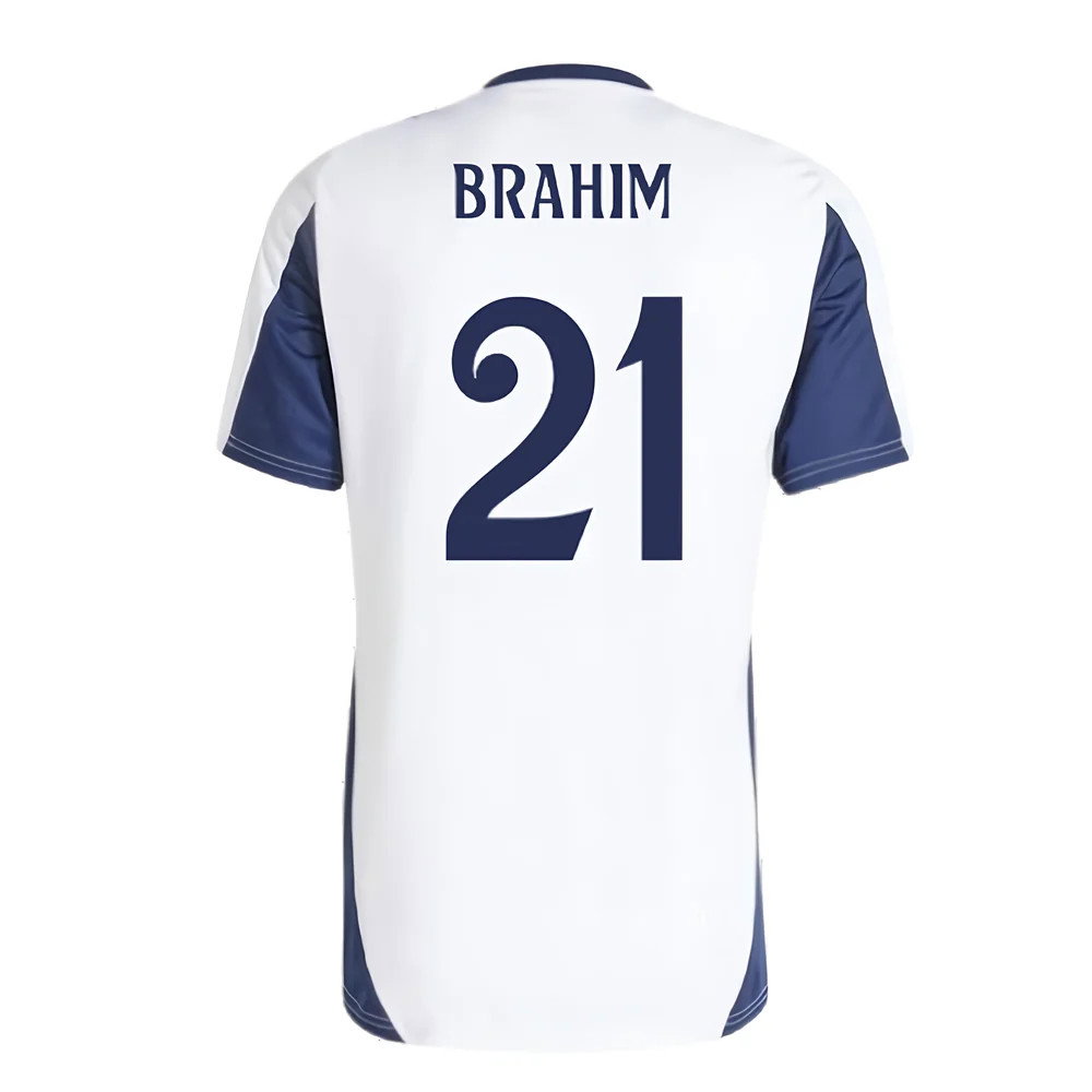 2024-2025 Real Madrid Training Tee (White) (Brahim 21)