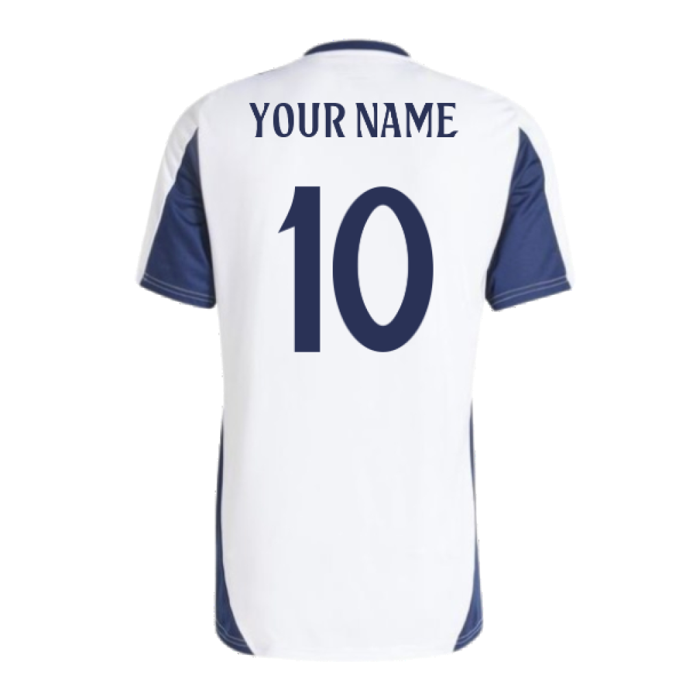 2024-2025 Real Madrid Training Tee (White) (Your Name)