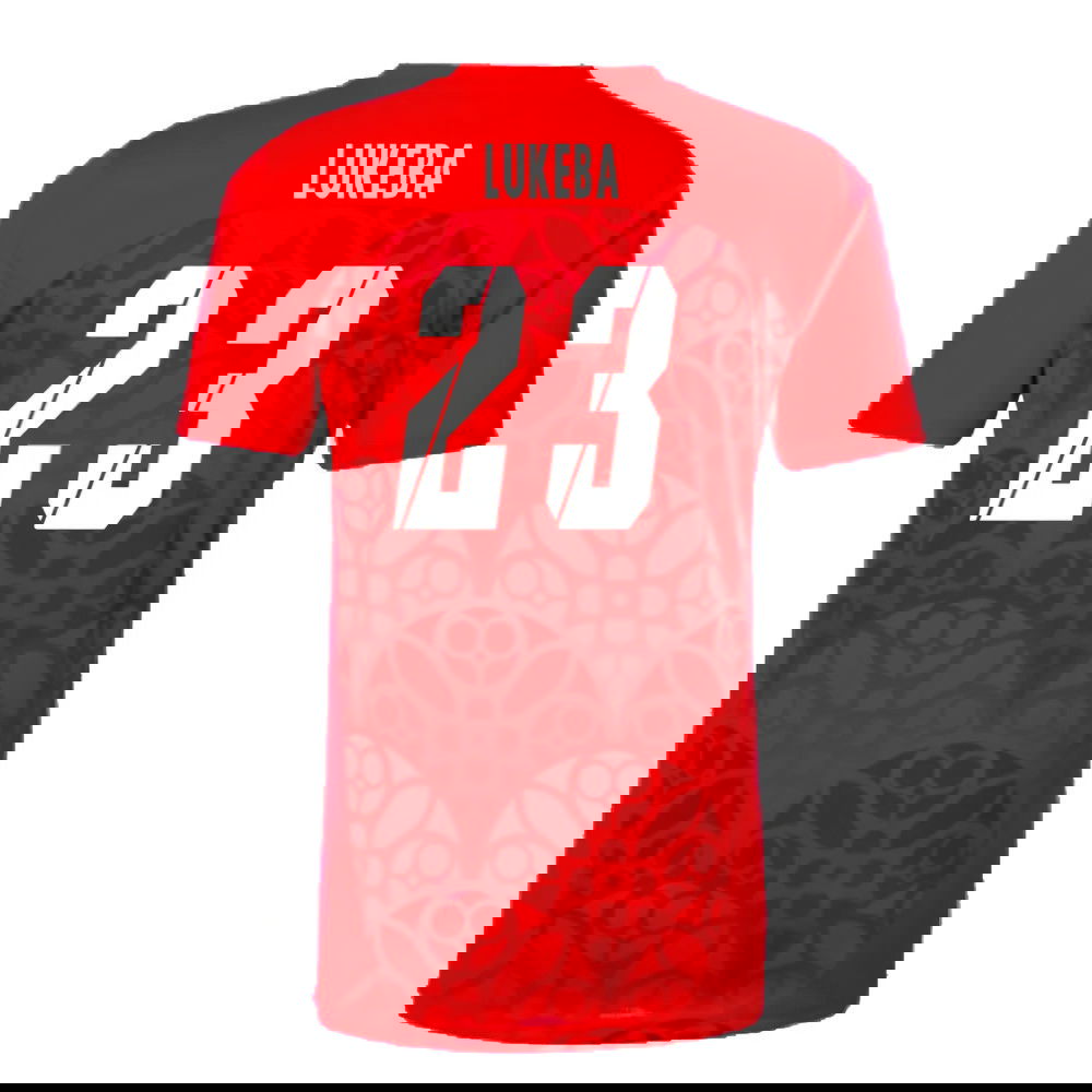 2024-2025 Red Bull Leipzig Pre-Match Shirt (Red) (Lukeba 23)