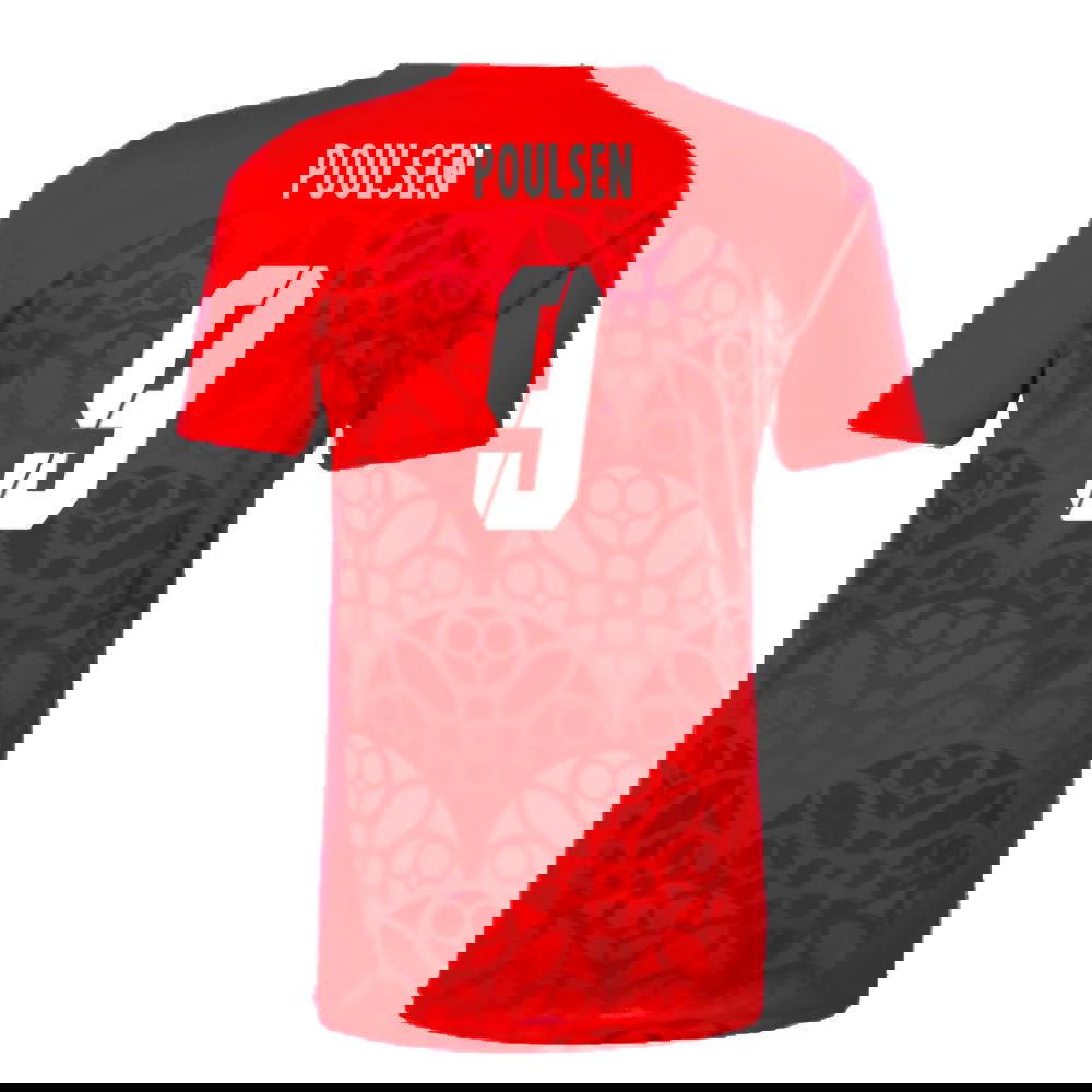2024-2025 Red Bull Leipzig Pre-Match Shirt (Red) (Poulsen 9)