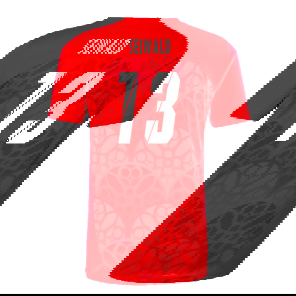 2024-2025 Red Bull Leipzig Pre-Match Shirt (Red) (Seiwald 13)