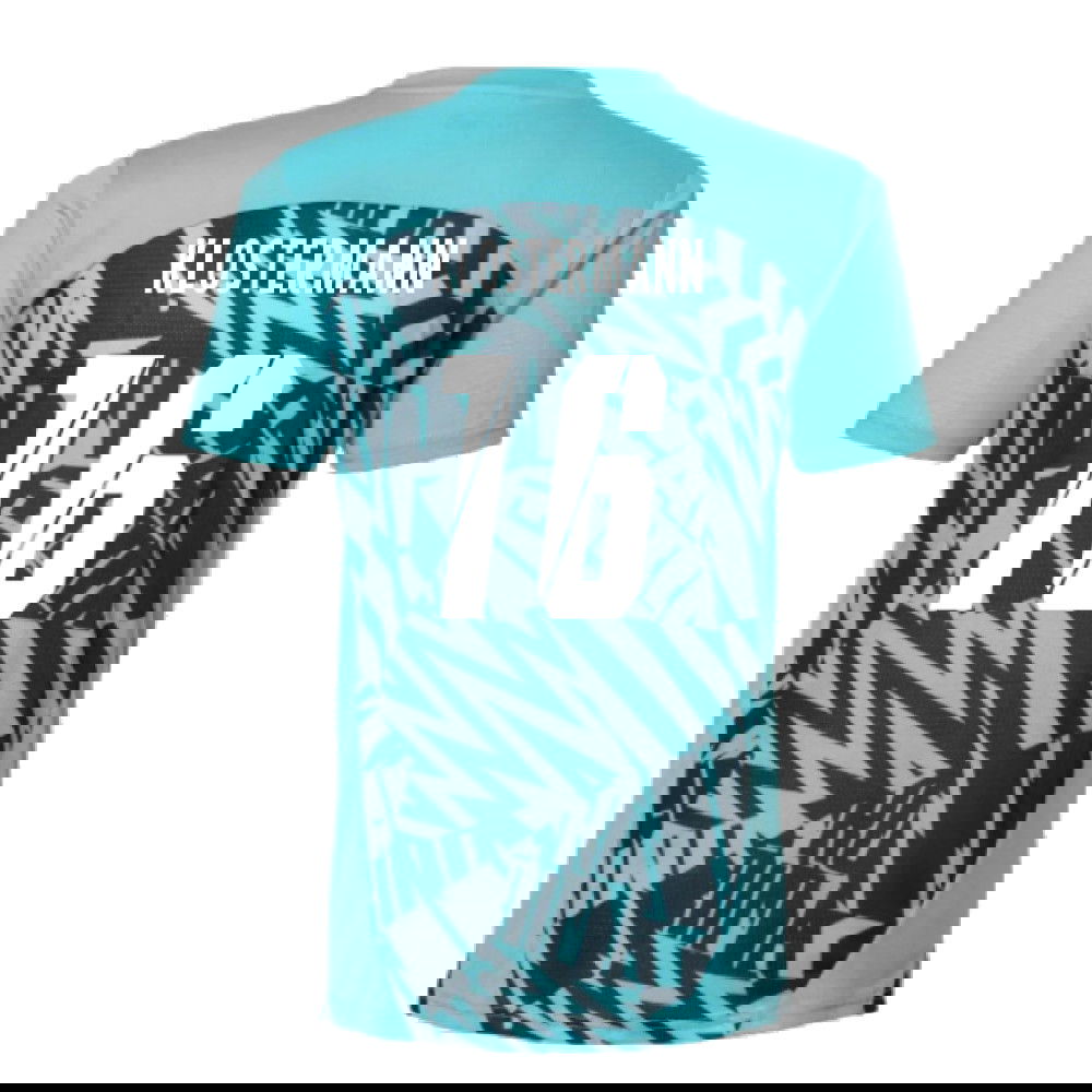 2024-2025 Red Bull Leipzig Pre-Match SS Shirt (Aqua) (Klostermann 16)