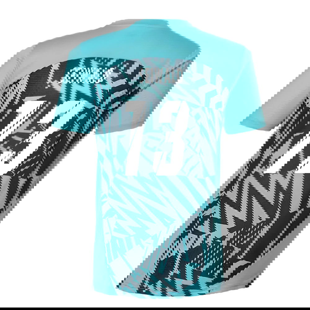 2024-2025 Red Bull Leipzig Pre-Match SS Shirt (Aqua) (Seiwald 13)