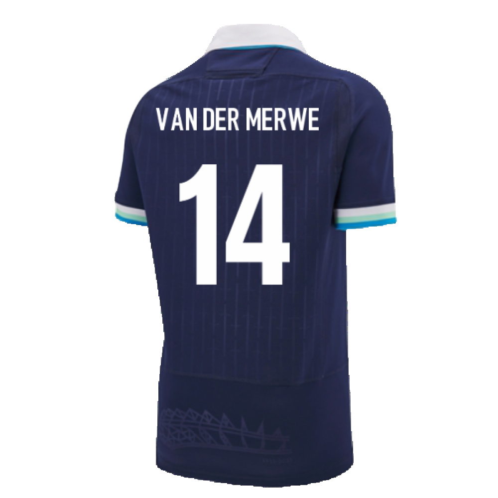 2024-2025 Scotland Rugby Home Slim Fit Shirt (Van Der Merwe 14)