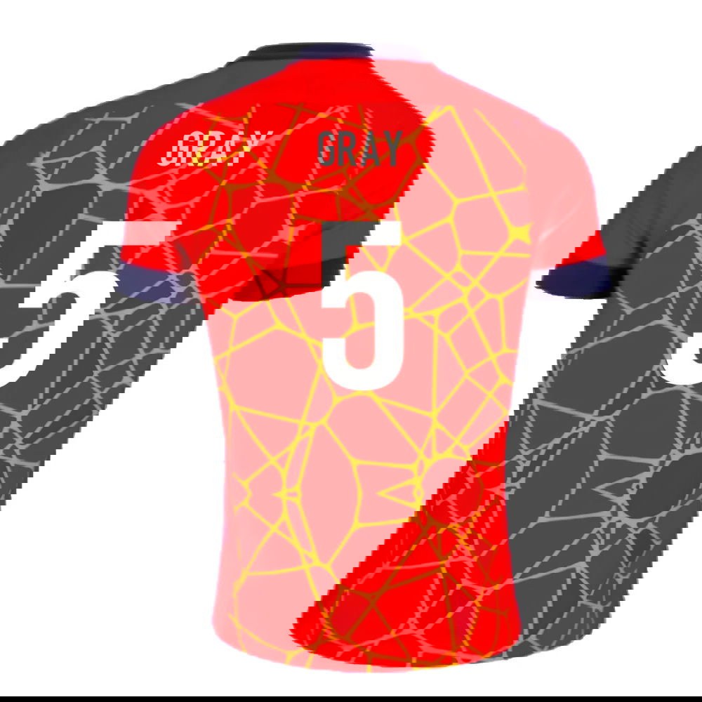 2024-2025 Scotland Rugby Training Jersey (Red) (Gray 5)