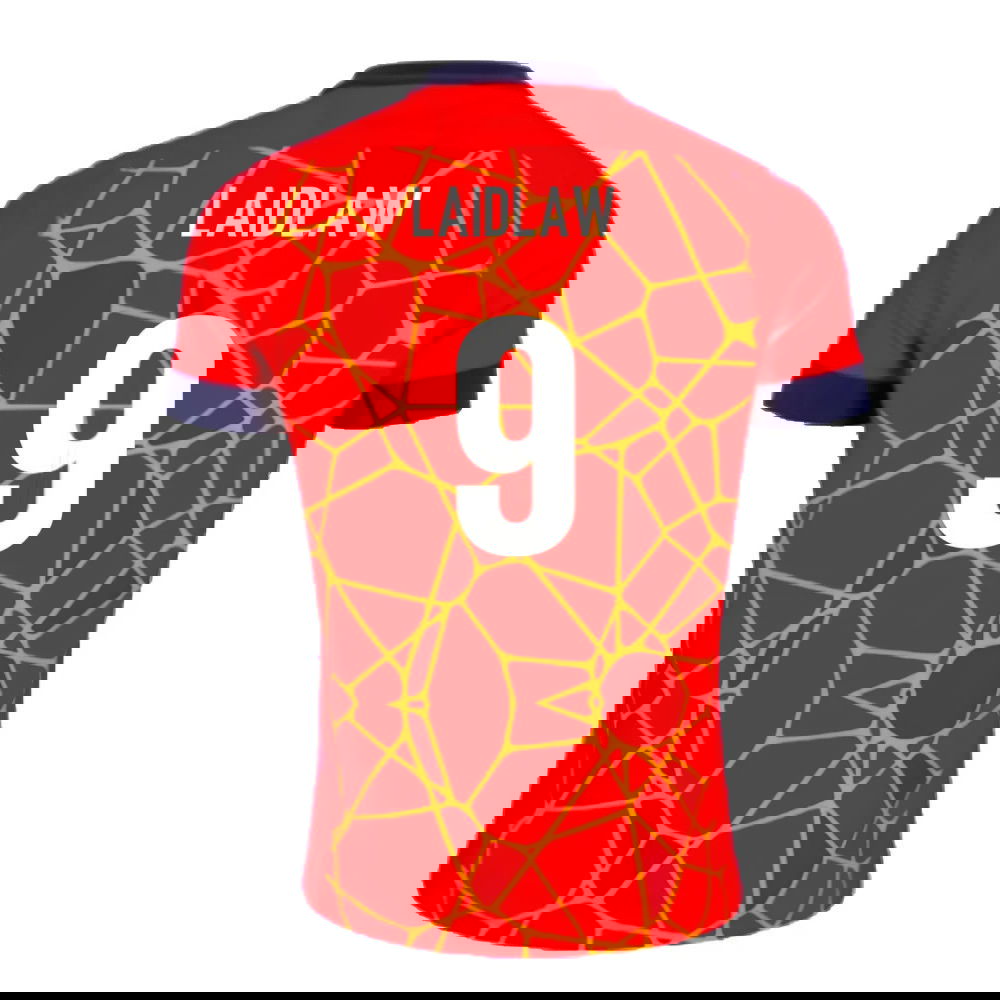 2024-2025 Scotland Rugby Training Jersey (Red) (Laidlaw 9)