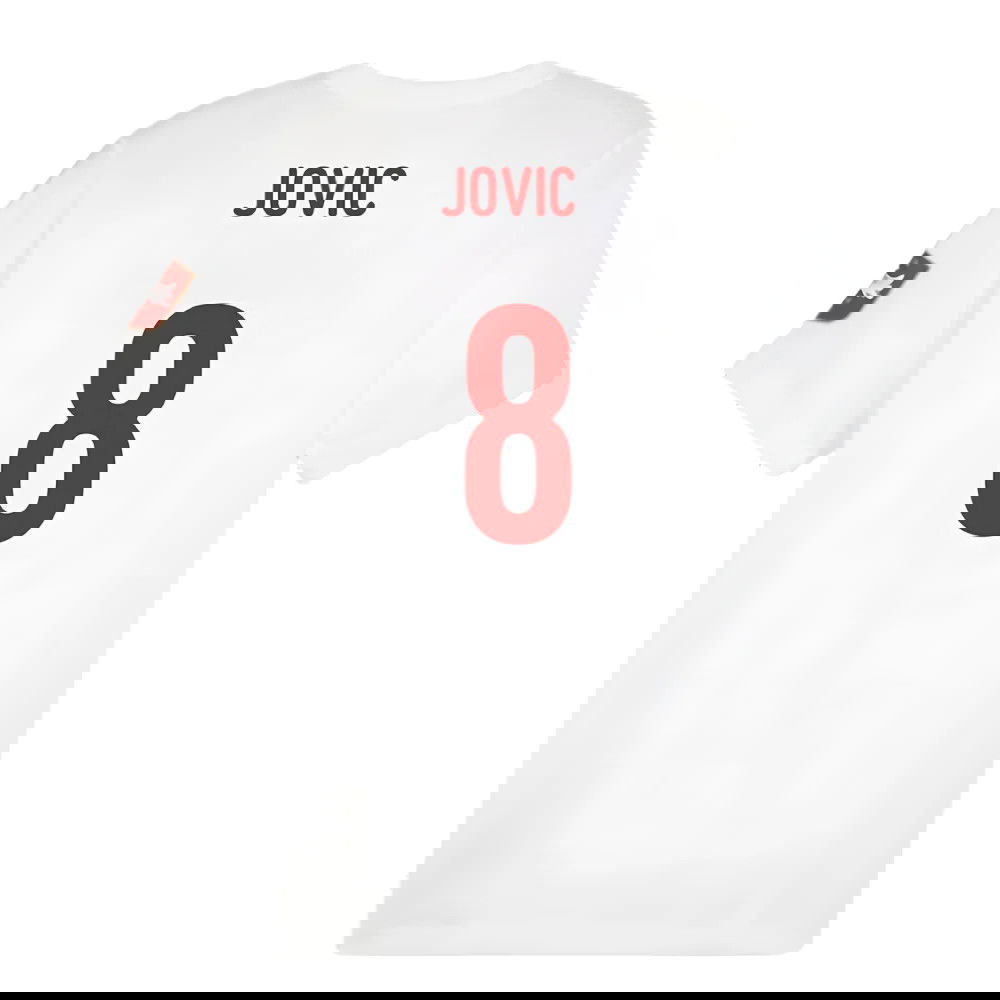 2024-2025 Serbia FtblIcons Tee (White) (Jovic 8)
