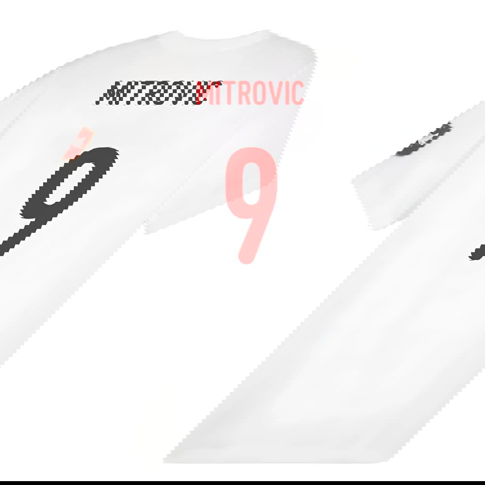 2024-2025 Serbia FtblIcons Tee (White) (Mitrovic 9)