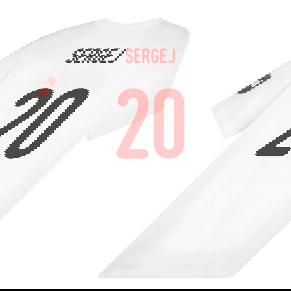 2024-2025 Serbia FtblIcons Tee (White) (Sergej 20)