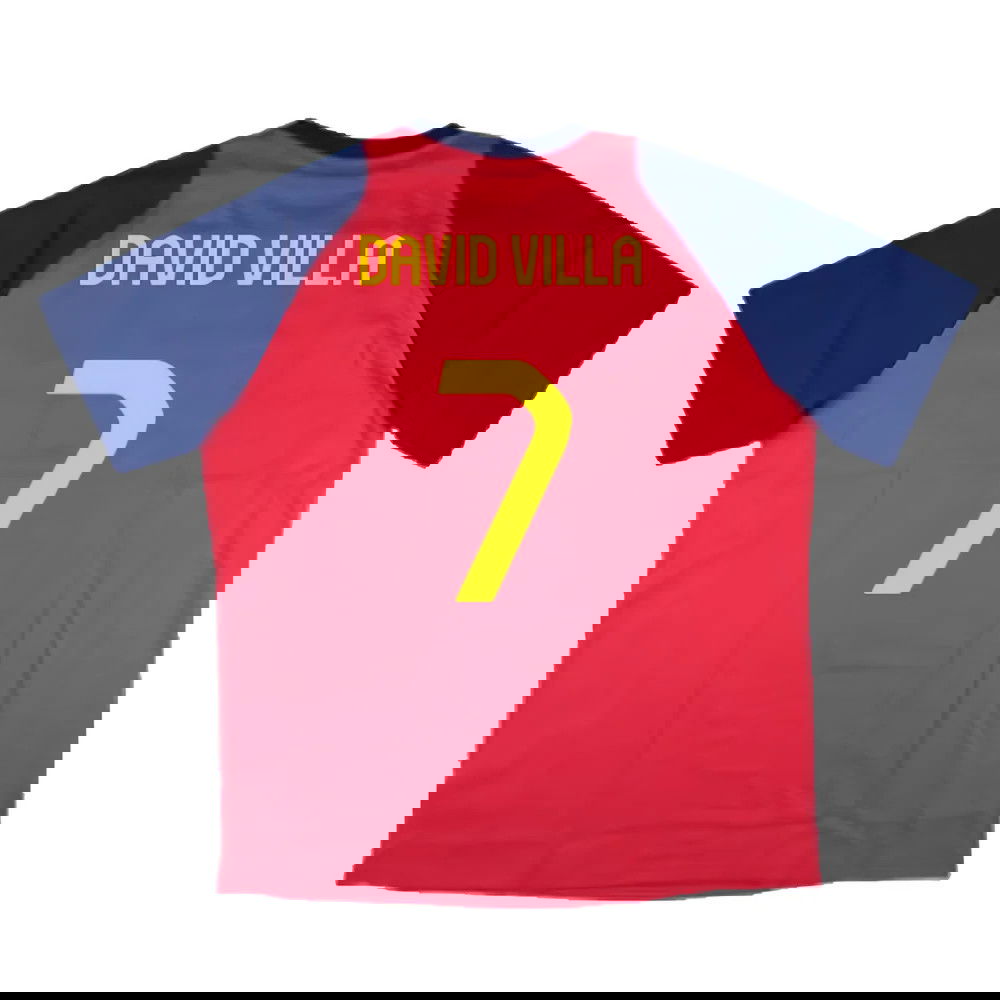 2024-2025 Spain Training Tee (Red) (David Villa 7)