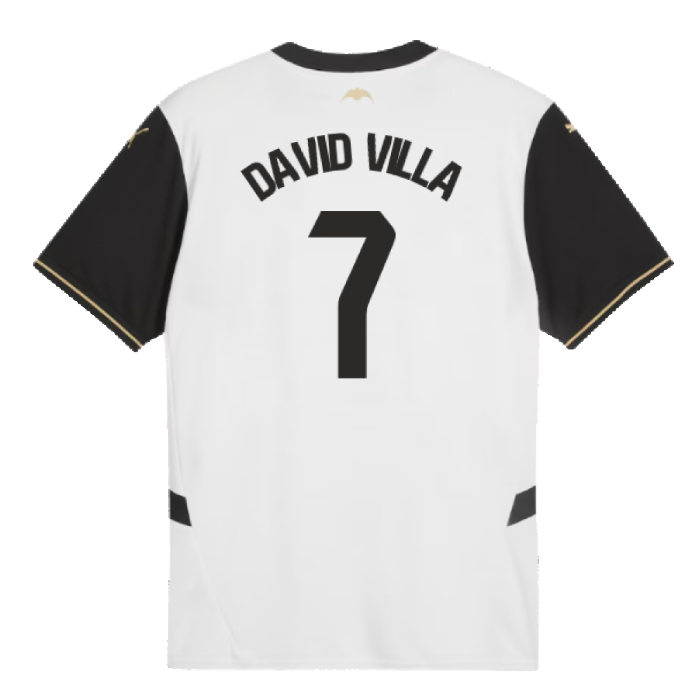 2024-2025 Valencia Home Shirt (David Villa 7)