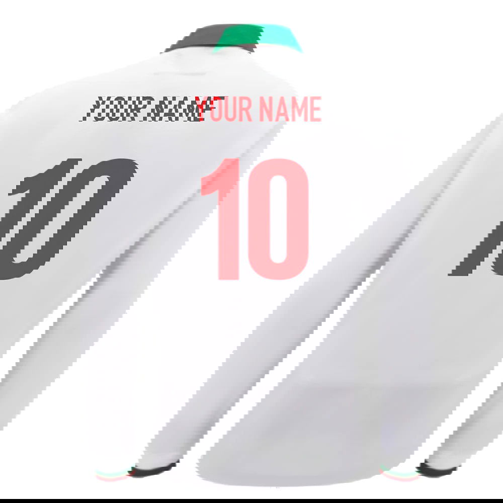 2024-2025 Wales Away Cotton LS Rugby Shirt (Your Name)