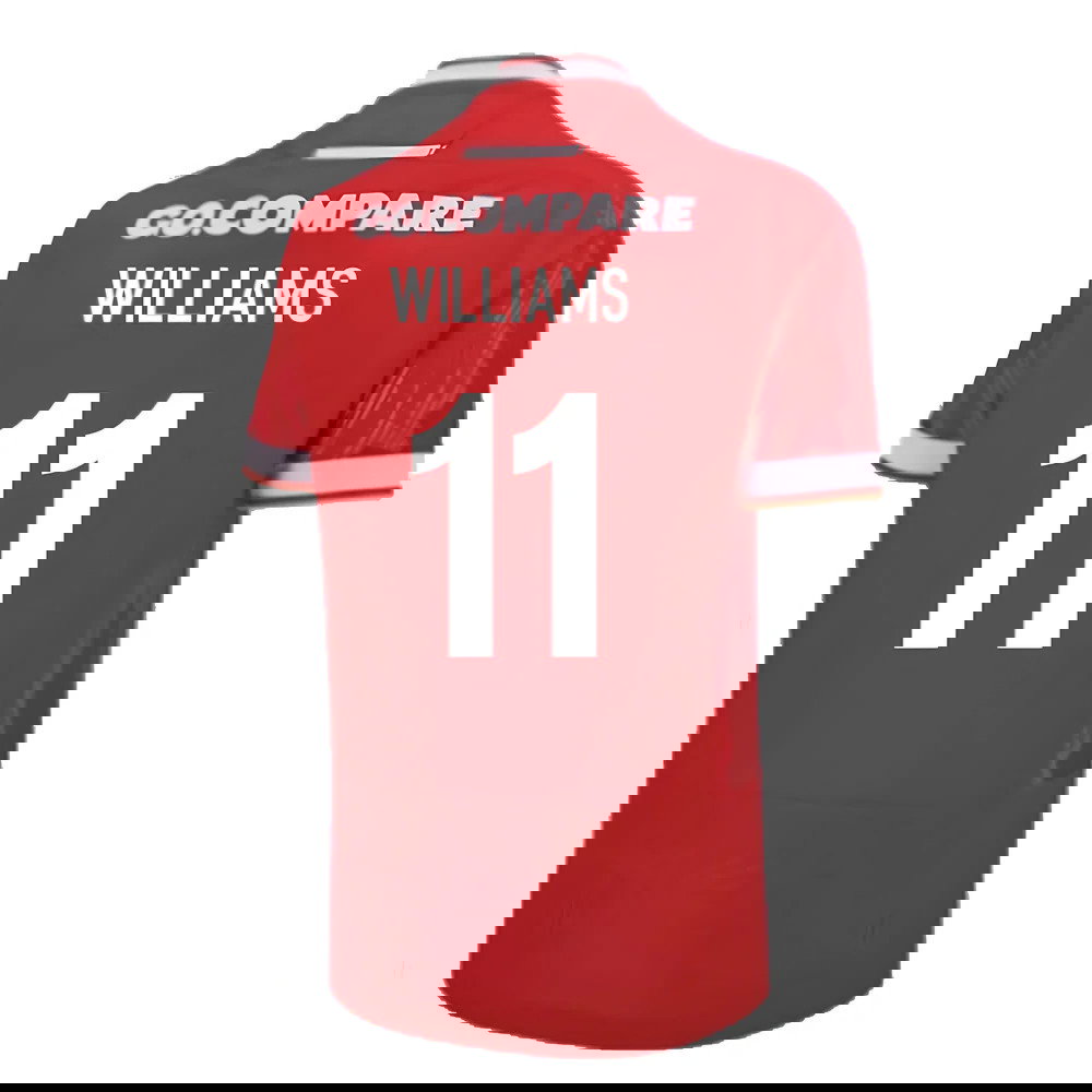 2024-2025 Wales Home Poly Replica Rugby Shirt (Williams 11)