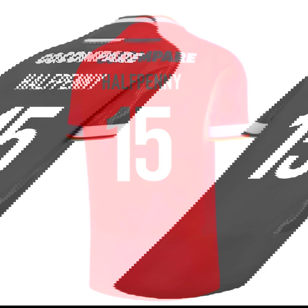 2024-2025 Wales Rugby Home Slim Fit Shirt (Halfpenny 15)