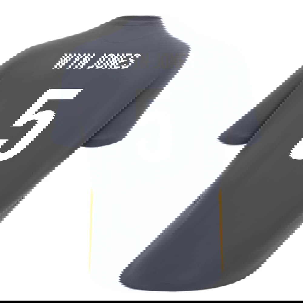 2024-2025 Wales Rugby Travel Cotton T-Shirt (Anthracite) (Wyn Jones 5)