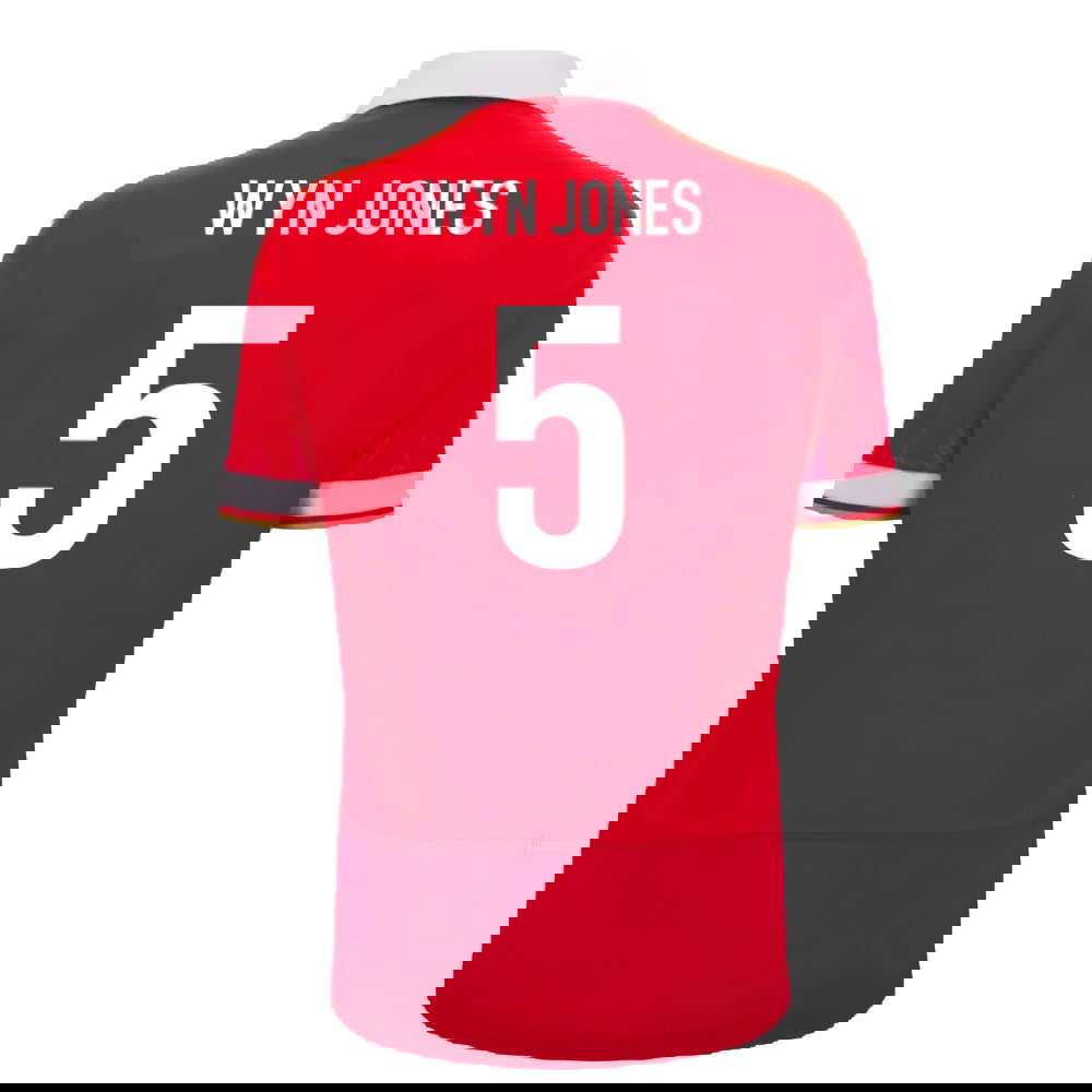 2024-2025 Wales WRU Home Cotton Rugby Shirt (Kids) (Wyn Jones 5)