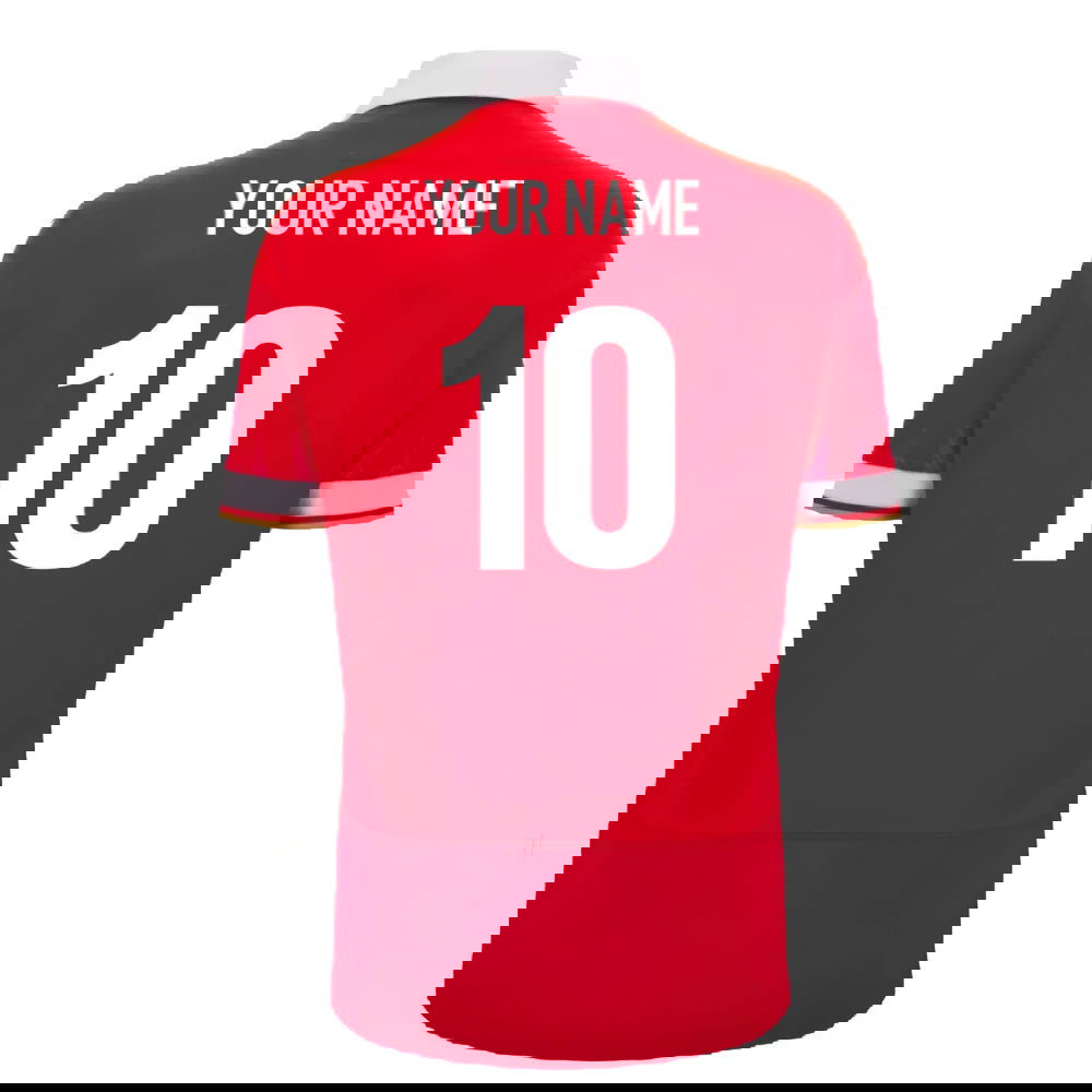 2024-2025 Wales WRU Home Cotton Rugby Shirt (Kids) (Your Name)