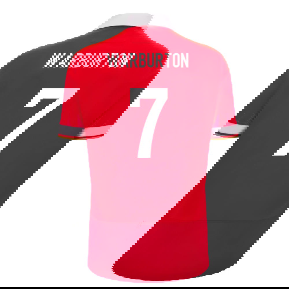 2024-2025 Wales WRU Home Cotton Rugby Shirt (Warburton 7)