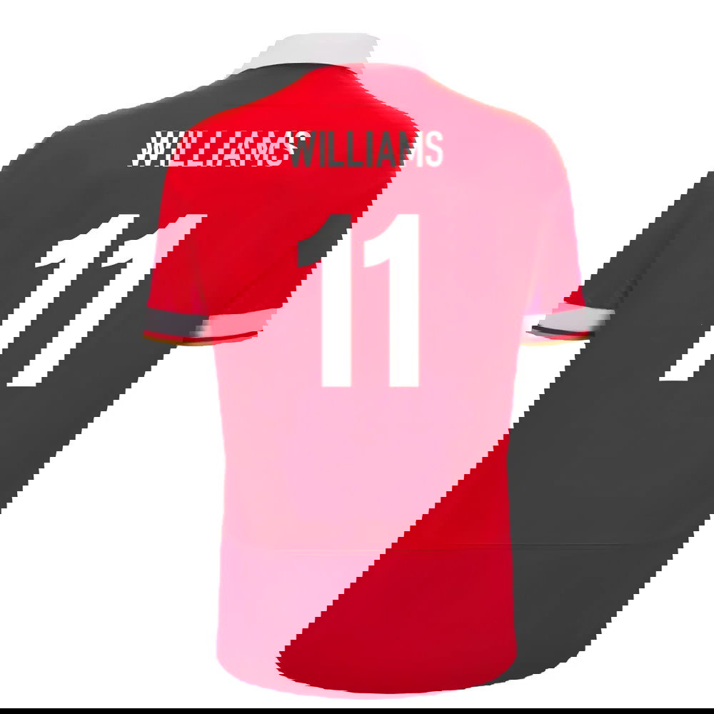 2024-2025 Wales WRU Home Cotton Rugby Shirt (Williams 11)