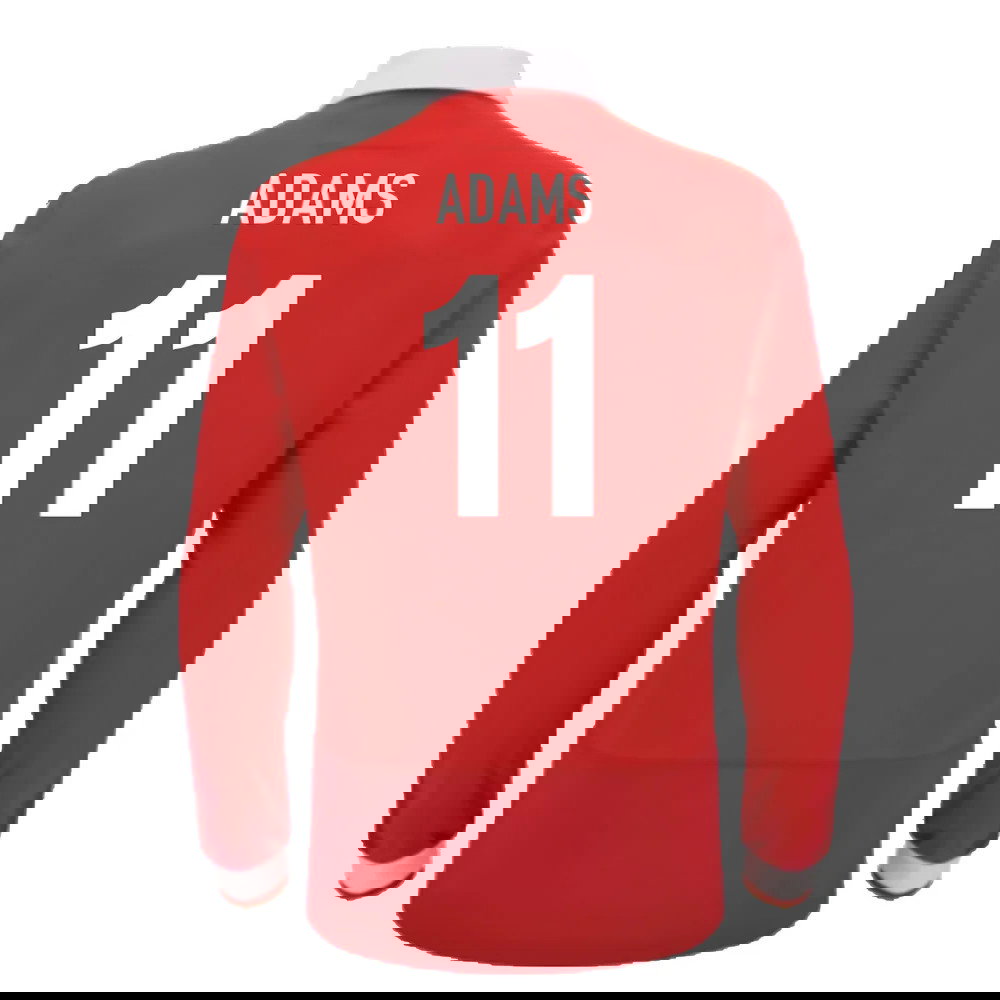 2024-2025 Wales WRU Home LS Cotton Rugby Shirt (Adams 11)