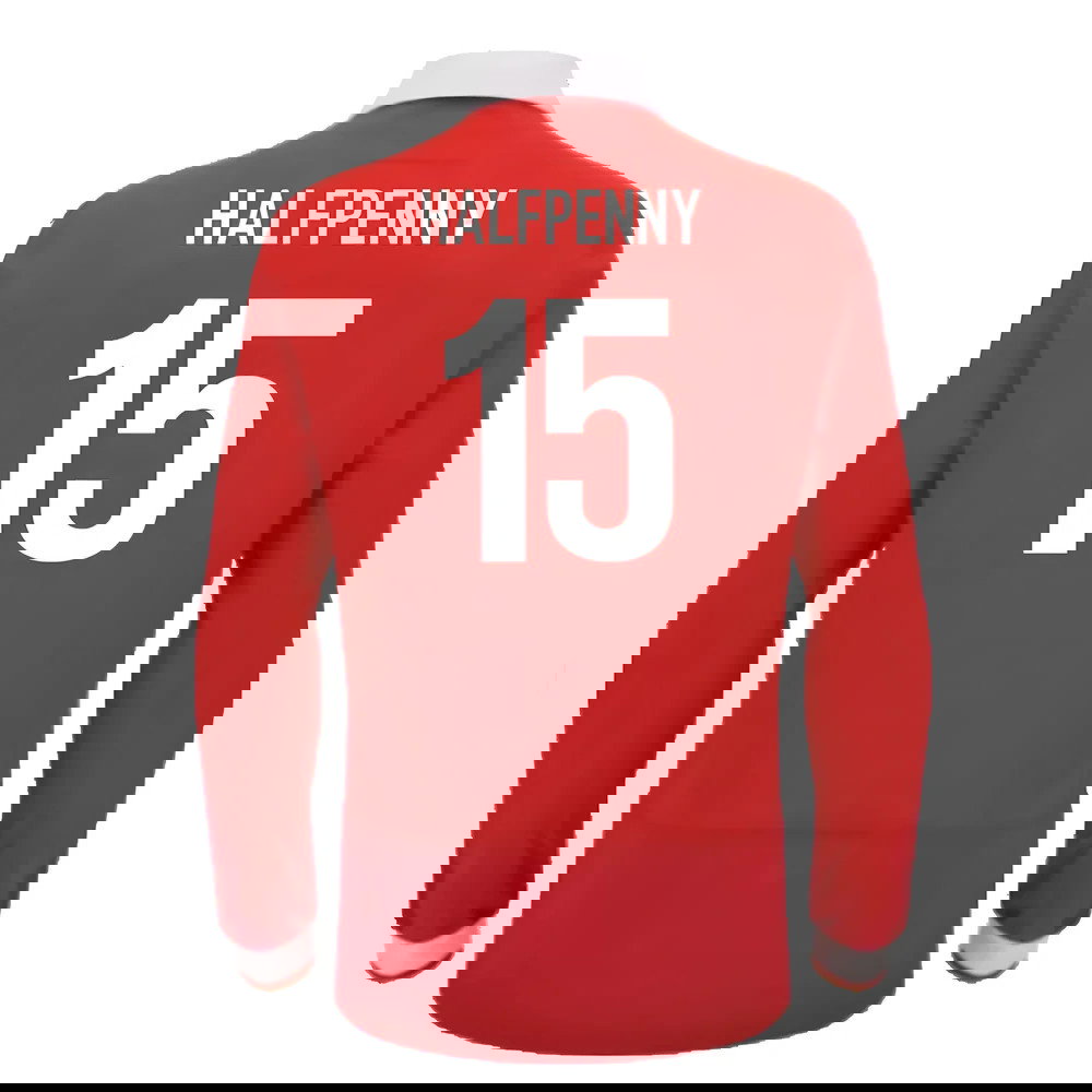 2024-2025 Wales WRU Home LS Cotton Rugby Shirt (Halfpenny 15)