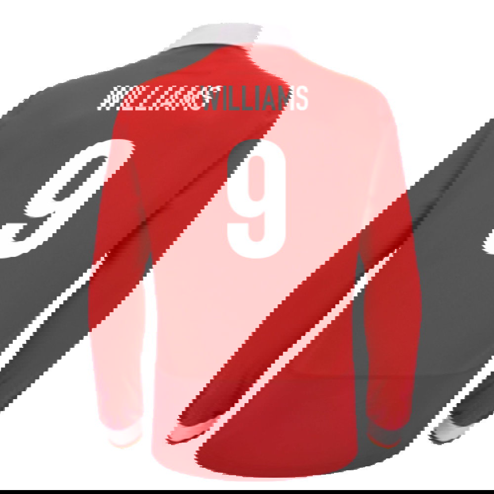 2024-2025 Wales WRU Home LS Cotton Rugby Shirt (Williams 9)