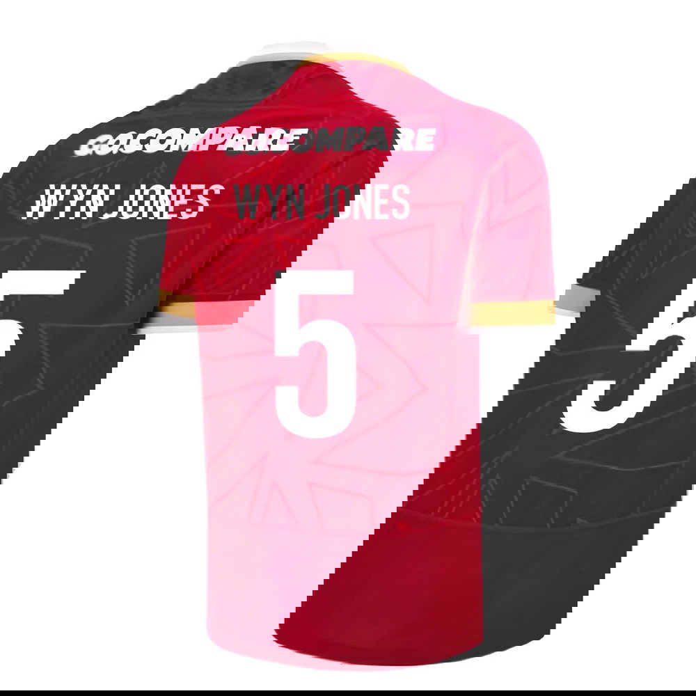 2024-2025 Wales WRU Home Pathway Poly Rugby Shirt (Wyn Jones 5)