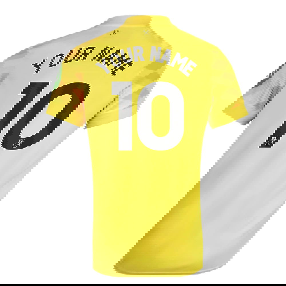 2024-2025 West Ham Goalkeeper Shirt (Yellow) - Kids (Your Name)