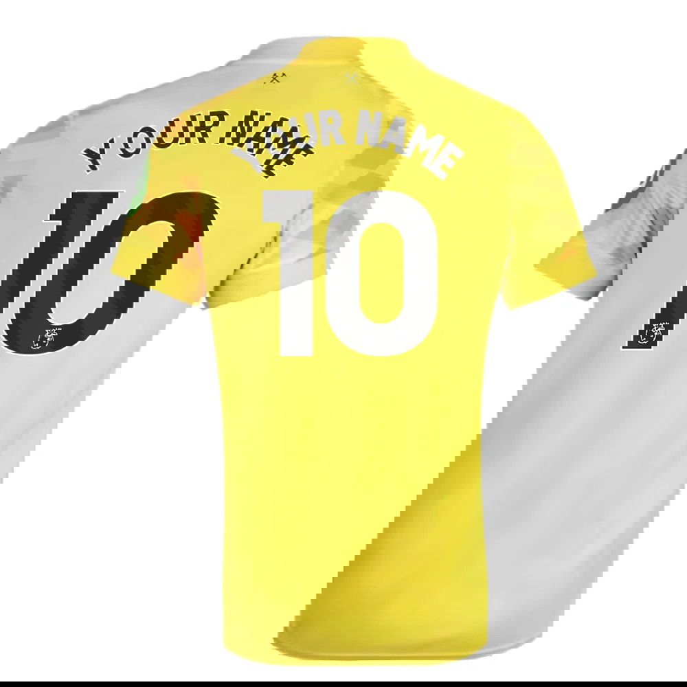 2024-2025 West Ham Goalkeeper Shirt (Yellow) (Your Name)