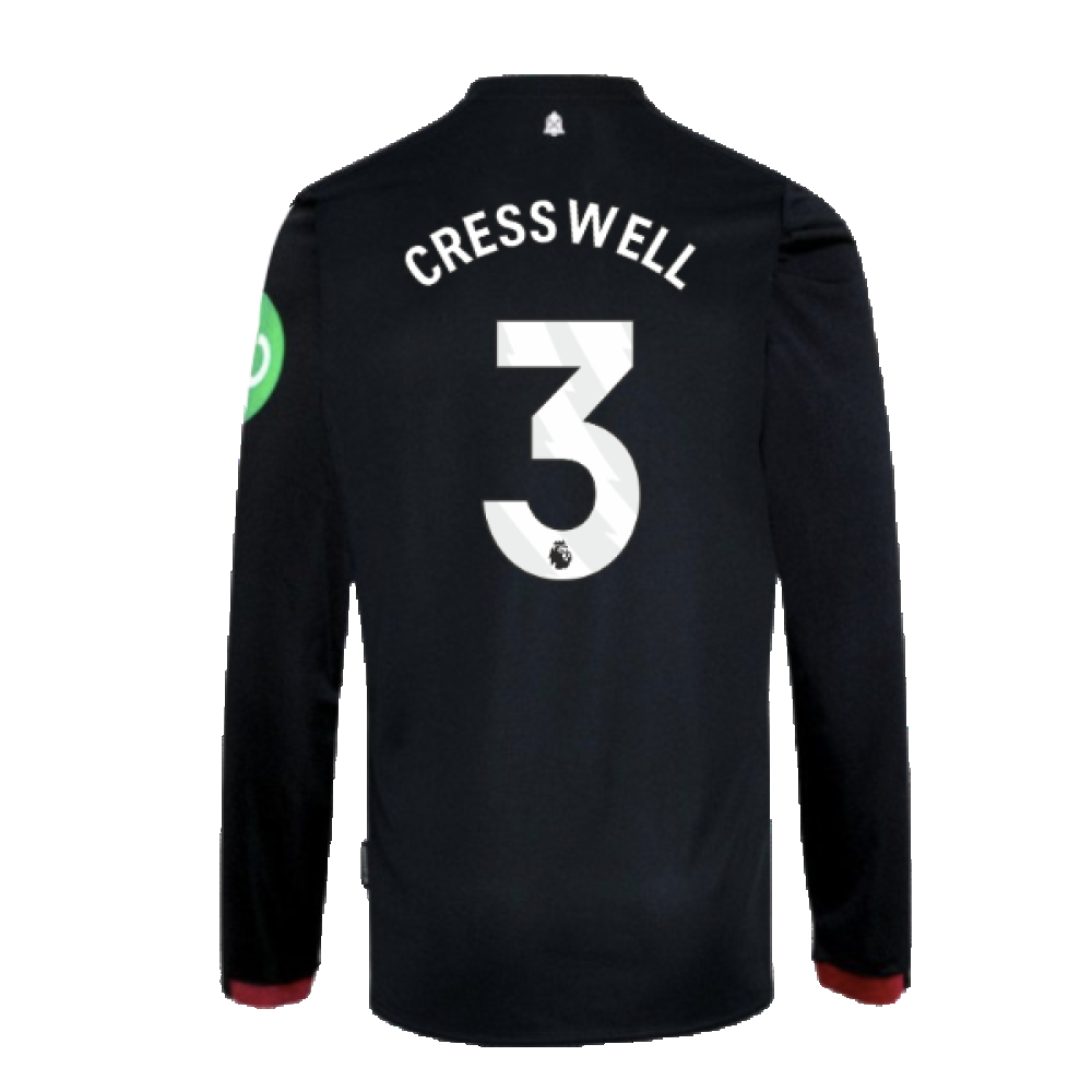 2024-2025 West Ham Long Sleeve Away Shirt (Kids) (Cresswell 3)