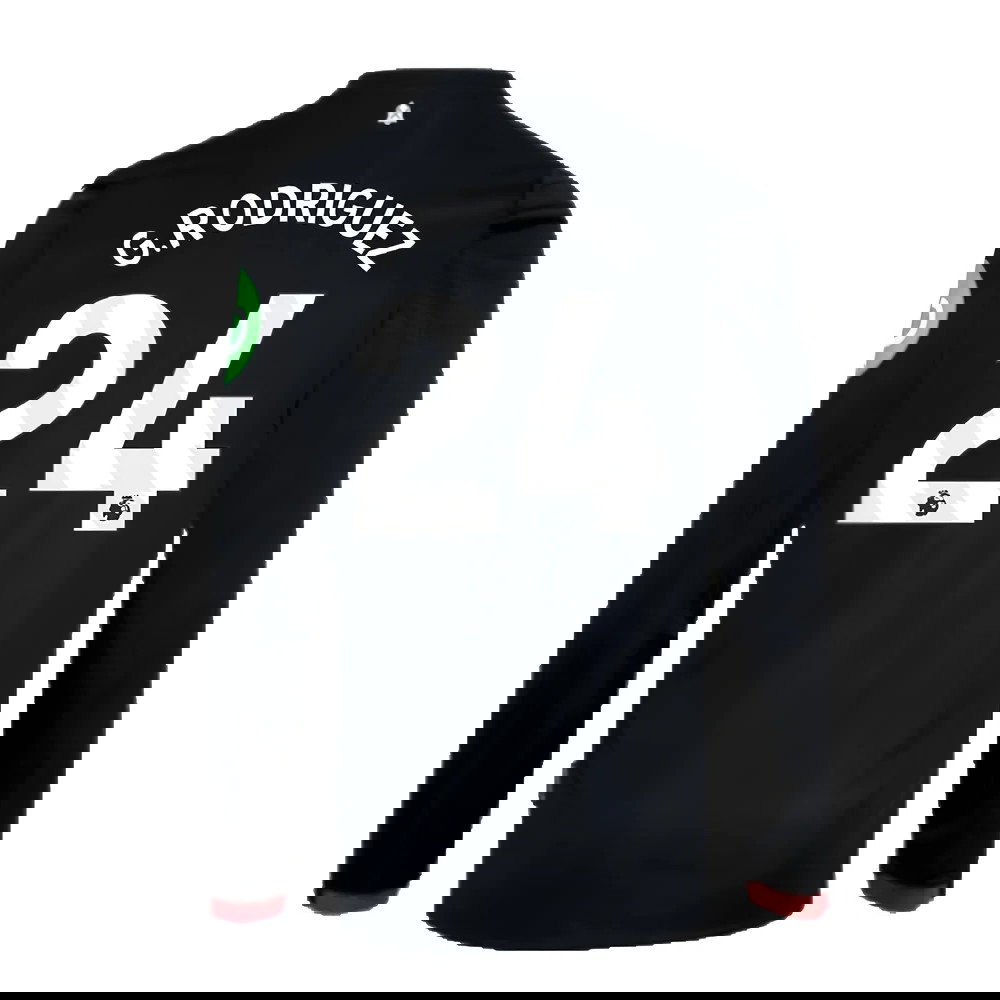 2024-2025 West Ham Long Sleeve Away Shirt (Kids) (G.Rodriguez 24)
