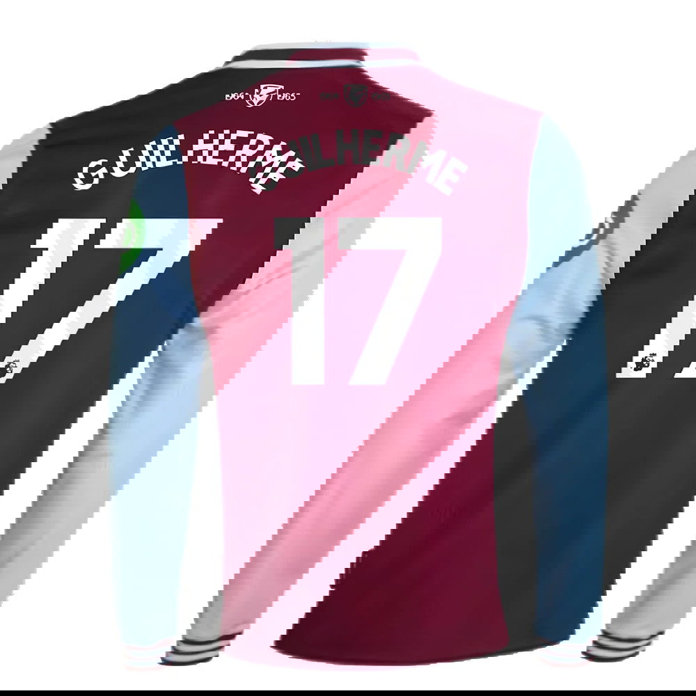 2024-2025 West Ham Long Sleeve Home Shirt (Kids) (Guilherme 17)