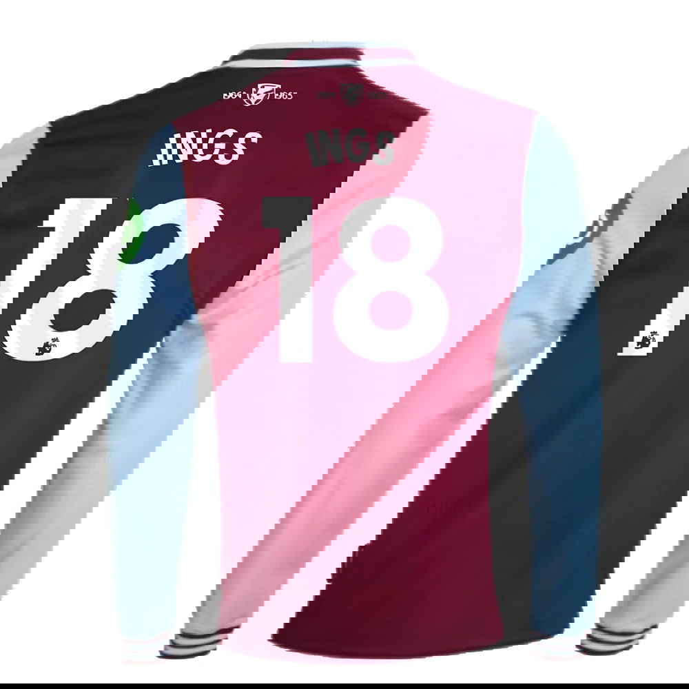 2024-2025 West Ham Long Sleeve Home Shirt (Kids) (Ings 18)