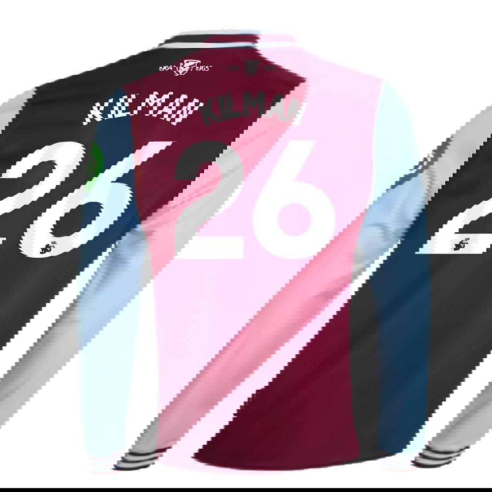 2024-2025 West Ham Long Sleeve Home Shirt (Kids) (Kilman 26)
